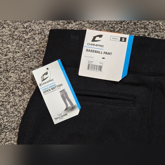 NWT CHAMPRO Men's Triple Crown Open Bottom Baseball Pants Size Small - Picture 1 of 9